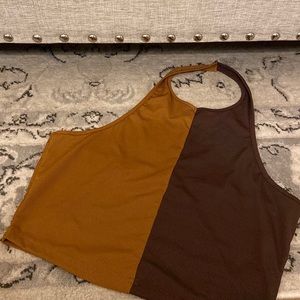 Brown halter top